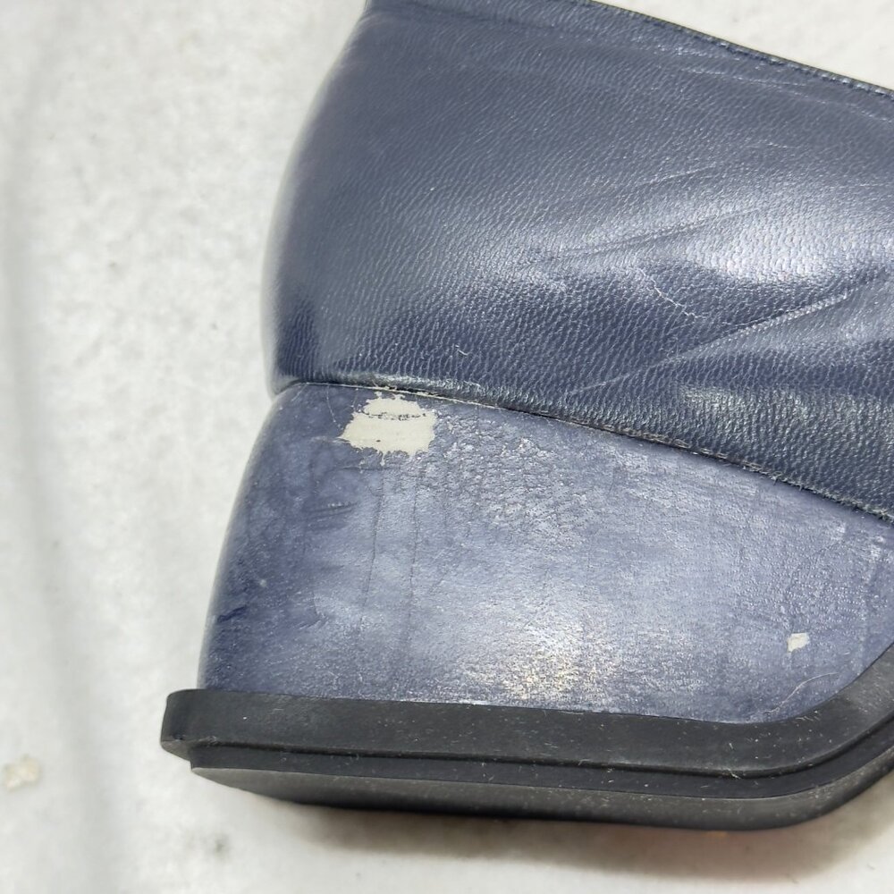 BISOU BISOU Dutch Navy Loafers Women's Leather Fringed Vamp Size 7.5N - Picture 7 of 13